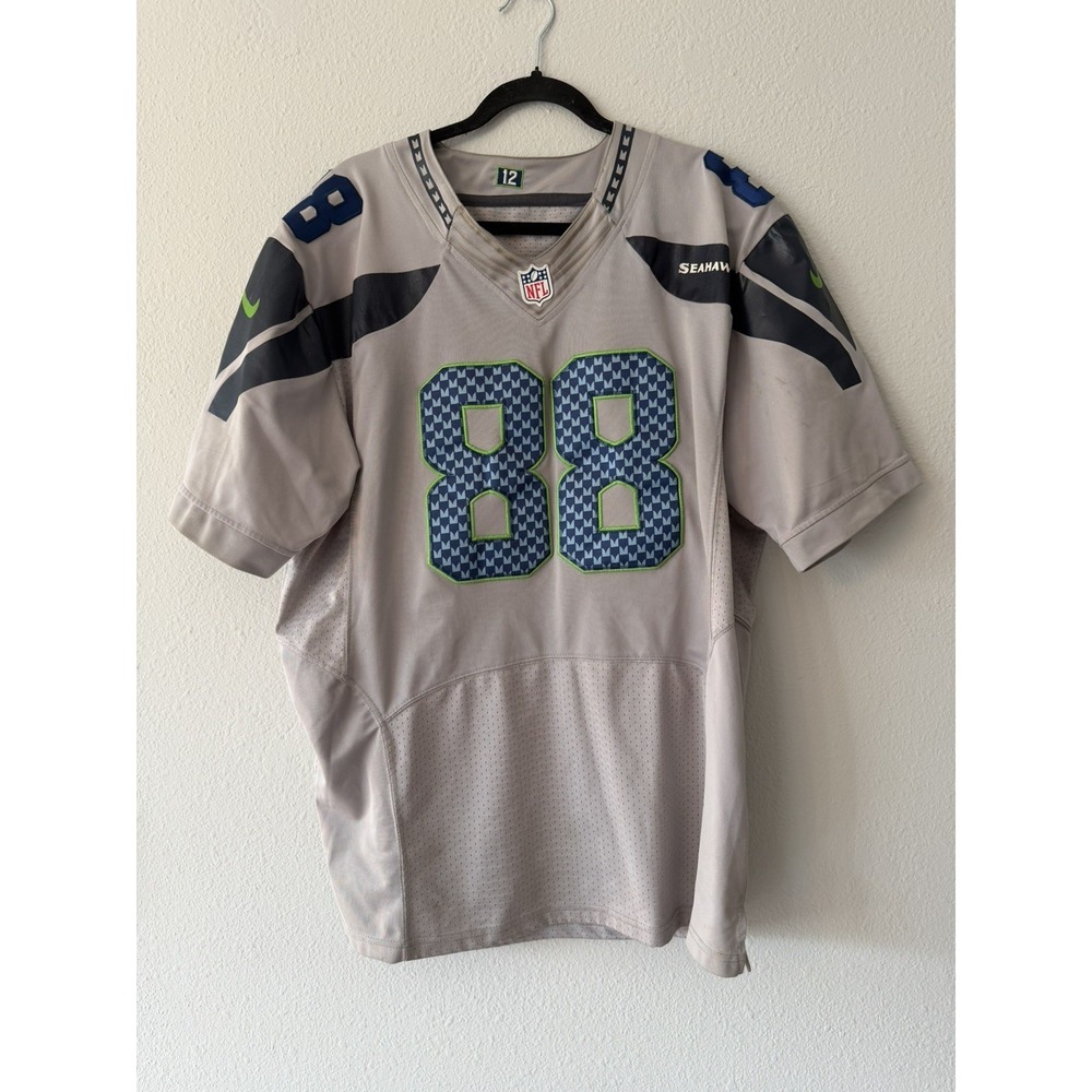 Nike on field Seattle Seahawks Jimmy Graham Game Jersey Gray #88 No Tag XL